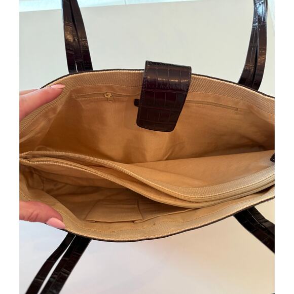 Bloomingdale's Black and Cream Shoulder Bag - Picture 3 of 8